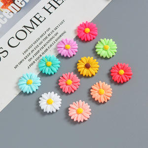 Accessoires pour coques de téléphone DIY en résine motif tournesol, accessoires pour cheveux d'enfants, marguerite - Product Image 5