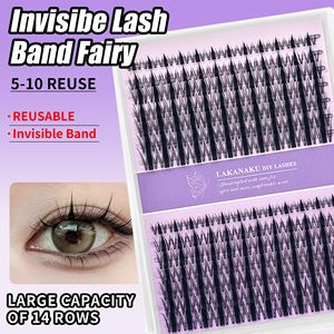 Pestañas Postizas Lakanaku Diy Lashes Manga con Banda Invisible, Rizos Naturales, Fibras Sintéticas, Efecto 3D, Pestañas de Tira Completa - Product Image 3