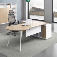 Bureau de direction moderne avec design pliable, combinaison libre, style minimaliste moderne, rangement à tiroirs et serrure - Mobilier de bureau