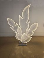A00909-Luminous grande feuille fond feuille d'or route Guide lumière vive toile de fond décoration mariage scène décoration