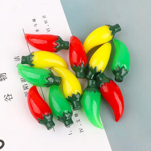 Mini bricolage nature légumes fruits lueur dans mixte conçu résine artisanat porte-clés résine accessoires résine breloques pour la décoration - Product Image 5