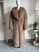BEIZIRU – Manteau élégant et chaud en vraie fourrure de mouton de Mongolie pour femme, idéal pour le bureau, collection automne-hiver
