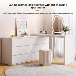 Coiffeuse rétractable moderne de petite taille de style Wabi-Sabi <span class=keywords><strong>Armoire</strong></span> intégrée lumineuse de luxe au design simple Armoires de salon - Product Image 5