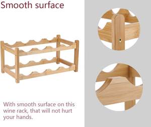 Lumina <b>Rack</b> 8 <b>Bottle</b> 2-Tier Eco-Friendly Painted Finish Metal <b>Storage</b> Easy-Assembly Space-Saving Kitchen Wine Organizer - Product Image 6