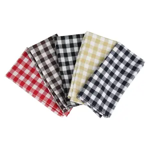 Cloth Napkins 16x16 inch in Cotton Fabric Dinner Napkins Cotton Plaid Check Napkins Cloth Washable