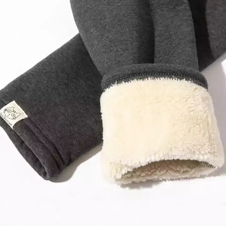 Winter Wear Plush Thickened High Waist Narrow Abdomen Large Gray Thread Warm Cotton Pants Women's Leggings 2022