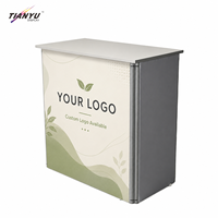 Comptoir de réception pliable et portable en tissu TIANYU avec logo personnalisé