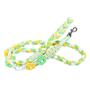 สายจูงสุนัขแบบถักลายลูกไม้ผ้าฝ้ายทำมือสุดหรู พร้อมดอกไม้ถักแบบยืดหดได้ รุ่นใหม่ล่าสุด - Product Image 1