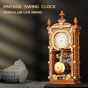 Orologio a Pendolo Retrò Missile Bear, Modello <span class=keywords><strong>3D</strong></span> T2109, 751 Pezzi, Blocchi di Costruzione Educativi in Plastica ABS, Fantascienza - Product Image 6
