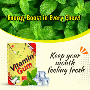 Goma de Mascar con Vitaminas de Marca Privada, Suplemento Energético, Mantiene la Boca Fresca y Aumenta la Energía - Product Image 3