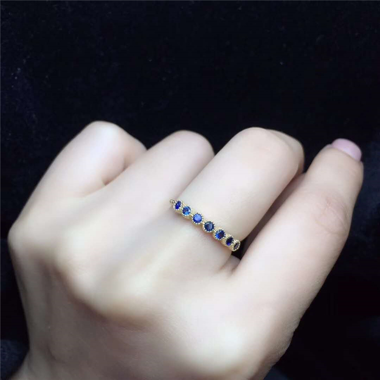 Anello zaffiro naturale oro 18k