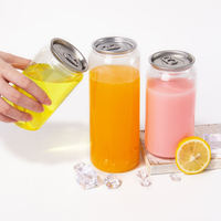 Bouteilles vides épaissies en plastique PET de 330ml et 500ml à usage commercial pour soda et café glacé à emporter à usage unique en PP