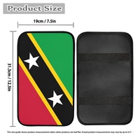 Protecteur d'accoudoir de voiture imprimé élégant, version fine, motif drapeau national de Sainte-Kitts et Nevis, coussin d'accoudoir de console centrale
