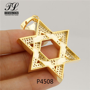 Iced out Micro Pave sao của <span class=keywords><strong>David</strong></span> moissanite Mặt dây chuyền Sterling Silver hip hop trang sức với thiết kế độc đáo - Product Image 4