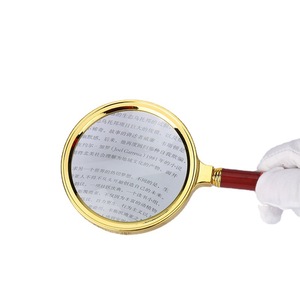 Handheld Magnifier 90Mm Gold Plated Handle Reading Mirror For Elderly Ophthalmology Use - Product Image 5