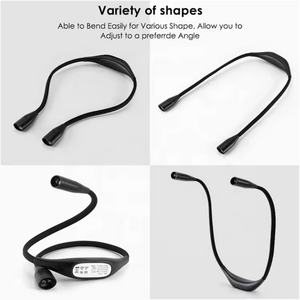 Lampe de lecture rechargeable à 4 LED super lumineuses, lumière de lecture à 3 niveaux de contrôle, lampe de lecture pour livres au lit la nuit - Product Image 5