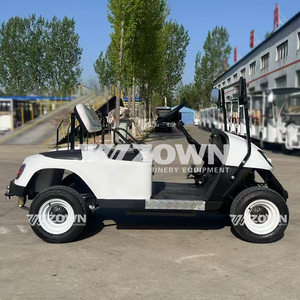 Carrito de Golf Simple de 2 Plazas sin Techo, Faros Brillantes, Asientos Acolchados Confortables para Patrullaje de Propiedades y Villas - Product Image 4