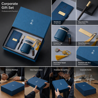 Coffret Cadeau d'Entreprise de Luxe avec Tasse en Céramique, Bloc-Notes et Stylo, Coffret Cadeau d'Affaires Premium pour Dirigeants, Employés et Clients