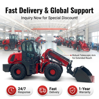 TL3000 Telescopic Wheel Loader 3.0 Ton 4x4 Diesel Telehandler Forklift with CE Certificate Customizable Color & Engine