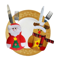 SHUANGYUAN – Porte-couverts promotionnels de Noël en feutre, motif cerf, pour la table (vente en gros)