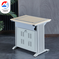Bureau d'ordinateur rabattable avec coffre-fort, table de formation scolaire avec écran