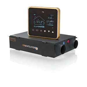 Système de ventilation à récupération de chaleur intelligent Tuya Wifi, certifié CE, 250 CMH, moteur DC, filtre HEPA, OEM/ODM, système HVAC, économie d'énergie - Product Image 2