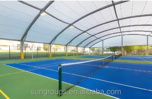 Estructura de Membrana Tensada Hecha a Medida, Tela de PVC Ignífuga para Campos de Pádel en Propiedades Privadas con Techo de PVC Resistente - Product Image 5