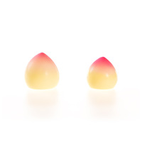 Perzik Holle Chocolade Verjaardagstaart Inserts Fruitige Gearomatiseerde Gecoate Accessoires Voor Bulk Bakbenodigdheden Voor Feesten