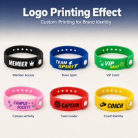 Gelang PVC Custom 8 Warna, Kancing Tekan yang Dapat Disesuaikan, Gelang Silikon Lembut, Cetak Logo Custom