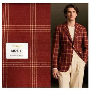 Divers motifs disponibles 2MK 9MK 11MK 280GM 50% <span class=keywords><strong>laine</strong></span> <span class=keywords><strong>m</strong></span>érinos 50% polyester Tissu en <span class=keywords><strong>laine</strong></span> peignée teint en fil à carreaux - Product Image 1