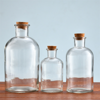 Bouteille de réactif de stockage des aliments Botany Vintage 60ml 125ml 250ml 500ml 1L 2500ML bocaux d'apothicaire en verre avec couvercle