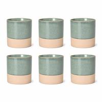 Ensemble de tasses à café arabe Cawa de 120 ml avec logo personnalisé, finition réactive, en céramique, pour le café Qahwa, cadeau du Ramadan, tasse à expresso sans poignée