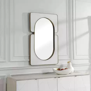 Wholesales Gold Stainless Steel Decorative <strong>Mirror</strong> <strong>White</strong> <strong>Mirrors</strong> <strong>Rectangle</strong> Wall <strong>Mirror</strong> for Home Hotel - Product Image 2