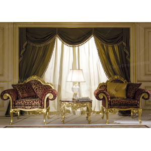 Juego de sofás de tela vintage real europeo, muebles de sala de estar de madera maciza con rojo y dorado a <span class=keywords><strong>la</strong></span> venta - Product Image 3