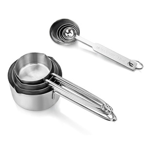 Juego de cucharas y tazas medidoras de acero inoxidable para uso transfronterizo. - Product Image 4