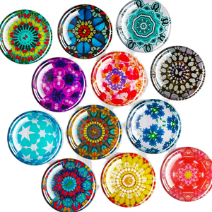 12 pcs מקרר זכוכית מגנטים חמוד חזק חזק סביב 0.14x0.14 אינץ 'לשימוש ביתי - Product Image 1