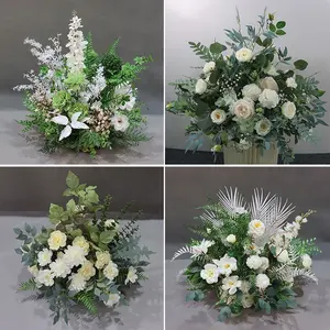 K175 Wedding Aisle Artificial Flowers for Ceremony Decor Walkway Faux Rose Altar Arrangement Decorations Outdoor