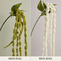 Tige artificielle de plantes suspendues Amarante blanches et vertes en cascade pour la décoration de mariages, de maisons et d'événements