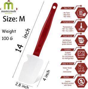 Espátulas Comerciales de Goma Resistentes al Calor, Raspador de Alimentos sin Silicona para Repostería, 1 por Kit - Product Image 3