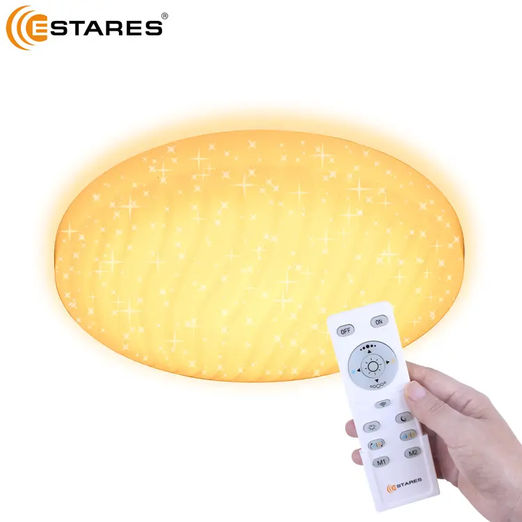 Grosir Eceran Ripple Berbintang 40W Putih Dimmable 3900lm Unik Lampu Langit-langit LED untuk Rumah Hotel Makan Ruang Tamu Kamar Tidur