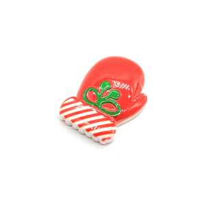 Mignonnes breloques mitaines de Noël en résine rouge pour accessoires de cheveux Slime <span class=keywords><strong>Topping</strong></span> - Product Image 3