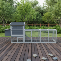 Poulailler de luxe moderne en bois multi-niveaux anti-évasion pour la volaille, idéal pour le jardinage en extérieur