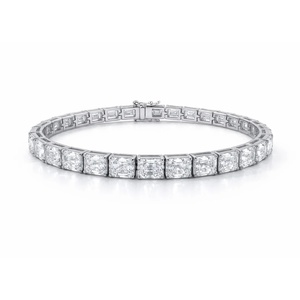 สร้อยข้อมือเพชรทรงเรเดียนท์คัทแบบอีสต์-เวสต์ - ทอง 9k, 14k, 18k - Product Image 5