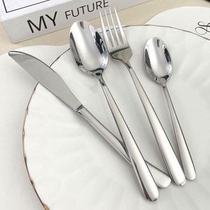 Wholesale 4 Piece Knife Fork Spoon Tableware <b>Set</b> 304 Stainless Steel Cutlery <b>Set</b> Mirror Polish Silverware <b>Set</b> for <b>Restaurant</b> - Product Image 6