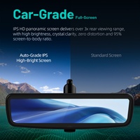 Écran de Moniteur Android Haute Définition LCD pour Rétroviseur de Voiture, Réglable à 360 Degrés, pour Angle Mort, avec Connexion USB