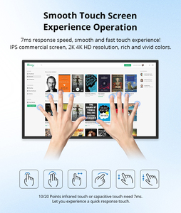 32 43 49 55 65 inch LCD Android hiển thị quảng cáo treo tường màn hình cảm ứng màn hình <span class=keywords><strong>Google</strong></span> bản đồ cho trung tâm mua sắm - Product Image 3