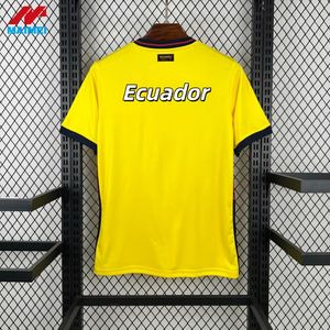 Chemises et hauts pour hommes de style thaïlandais de haute qualité à col en V et manches courtes, maillot de football jaune 100 % polyester pour la Coupe du Monde 2026 en Équateur - Product Image 1