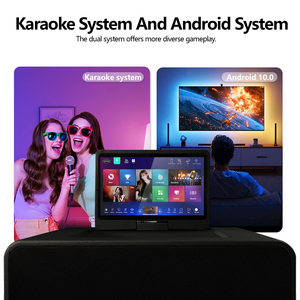 Máquina de Karaoke Profesional con Pantalla Inteligente y Pantalla Táctil de Cine en Casa para Control por Voz V5.3, 2 Micrófonos - Product Image 4