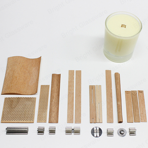 Mèches en bois pour bougies avec base métallique pour la fabrication de bougies, mèches en bois ondulées simples/doubles à vendre - Product Image 2