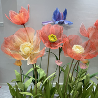 Fleur géante en organza de soie personnalisée L231 pour la décoration de mariage, la décoration de la maison, la vitrine de centre commercial, les événements festifs et les fêtes
